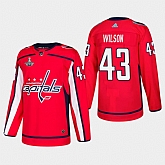 Capitals 43 Tom Wilson Red 2018 Stanley Cup Champions Adidas Jersey,baseball caps,new era cap wholesale,wholesale hats